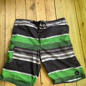 O’NEILL swim trunks/ green,black,grey/ mens size 34